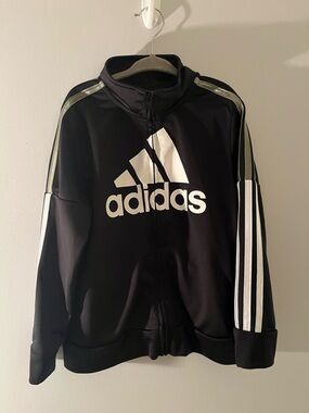 adidas Black Jacket with White Logo Tag
